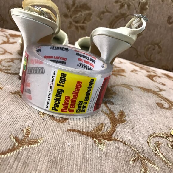 Dye-Able Ivory Satin Bling Beaded Slingback D'Orsay, Formal Pump Dress Wedding - Picture 14 of 16